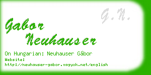 gabor neuhauser business card